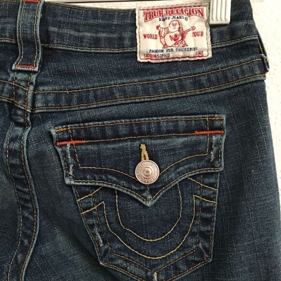 True Religion Sophie Bermuda jean shorts 27* - Picture 4 of 7